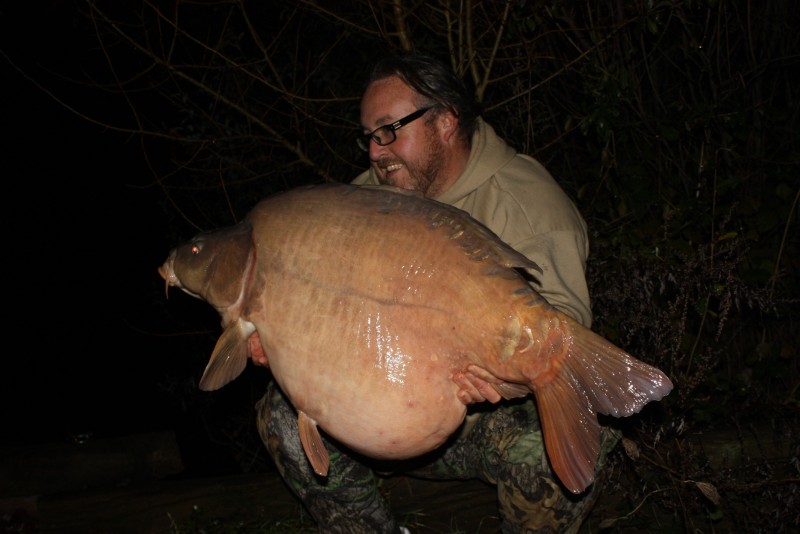 Big bollox, 1st outting @50.08 caught in late Nov 2010 from Cos point on double boilie hookbait
