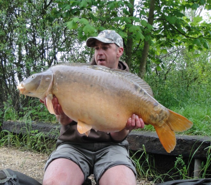 James with a 41lb 14ft zig caught mirror