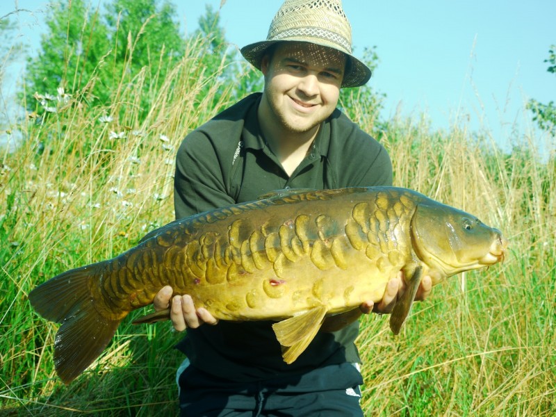 Mike with an 18.08lb mirror