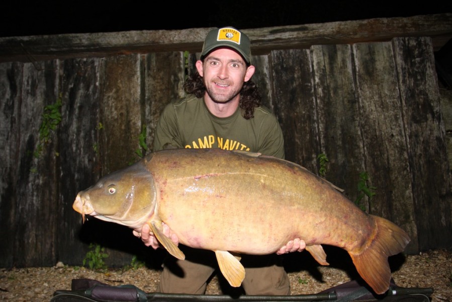 Chris with spotty leather 46lb Alamo September 2013