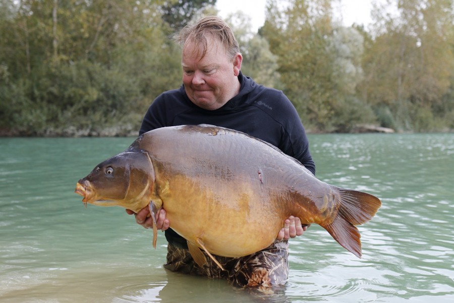 Billy 'Golden Balls', with 'The 43' at 60lb 8oz from Baxters in October 2016