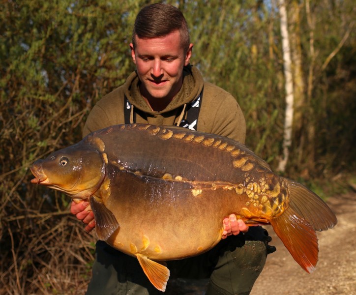 Stuart Ives with Hector at 42lb 4oz from The Stink 6.4.2019
