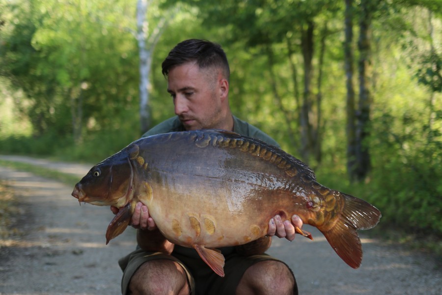 Josh Cook with a lovely Dark Mirror at 28lb from Co's 03.08.2019