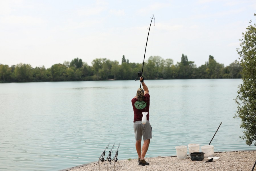 Paul getting the bait out